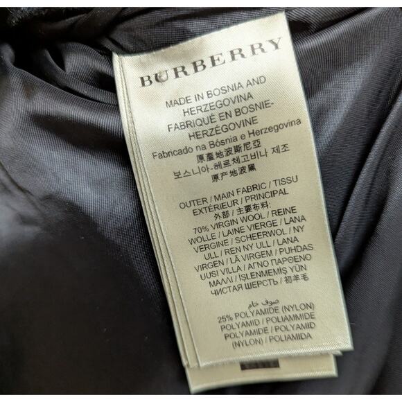 Burberry Brit Wool Belted Trench Coat with Shearling Collar Size US 6 / IT 40 - Picture 5 of 6
